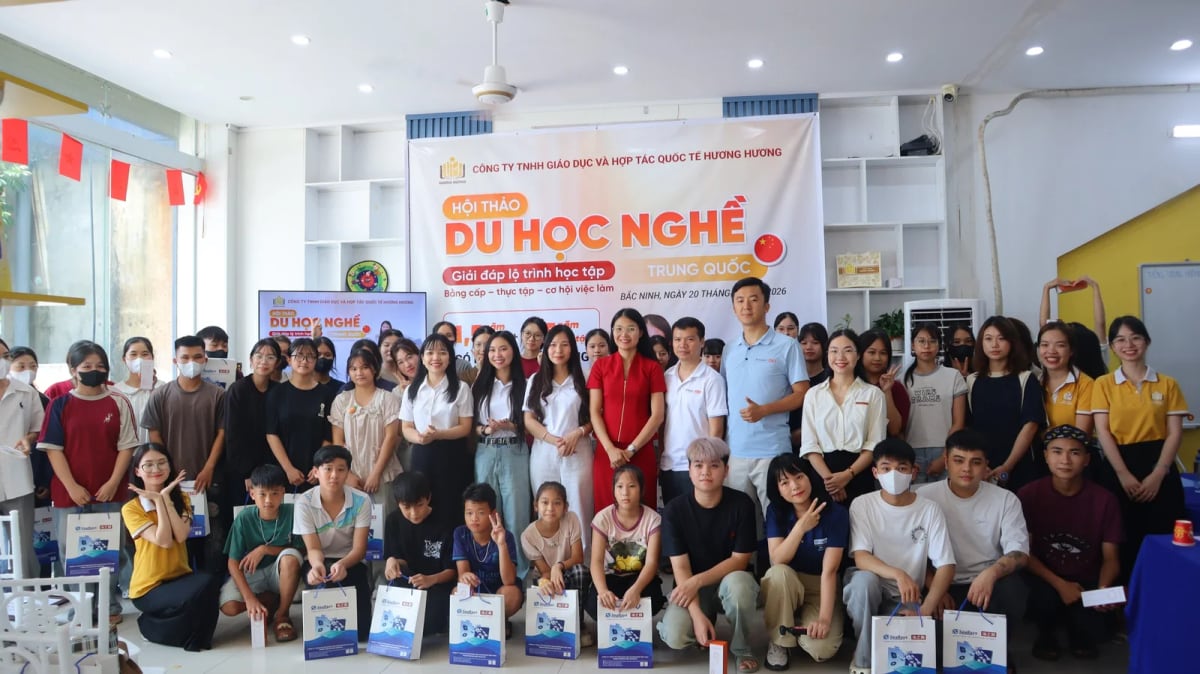 Học sinh, sinh viên dự Hội thảo Du học Nghề Trung Quốc tại cơ sở Lục Ngạn