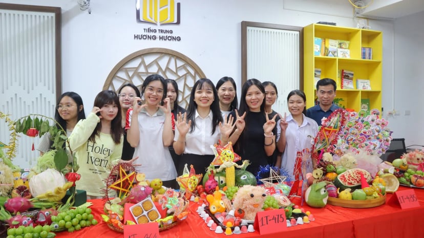 Mâm ngũ quả Trung thu do học viên Hương Hương chuẩn bị